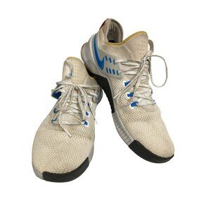 Nike ah8141 Free TR V8 Men's Size 14 White Blue Fitness Footwear Training Shoes